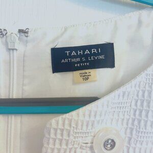 Tahari White Dress Size 10P